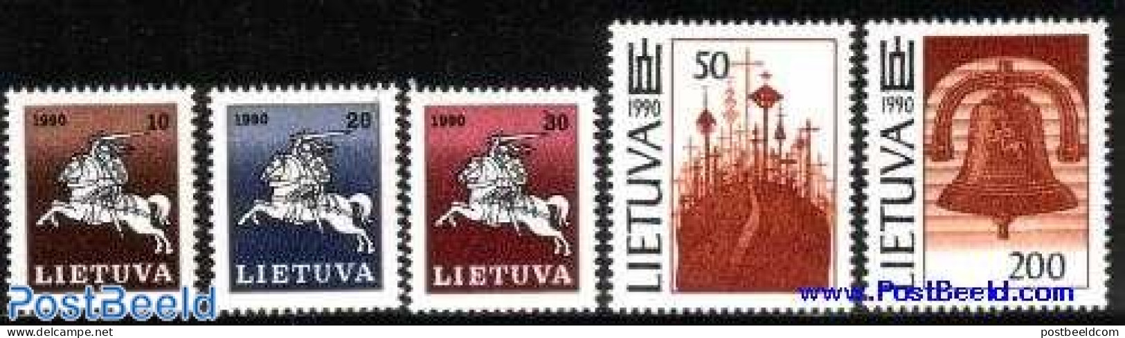 Lithuania 1991 Definitives 5v, Mint NH - Lituania