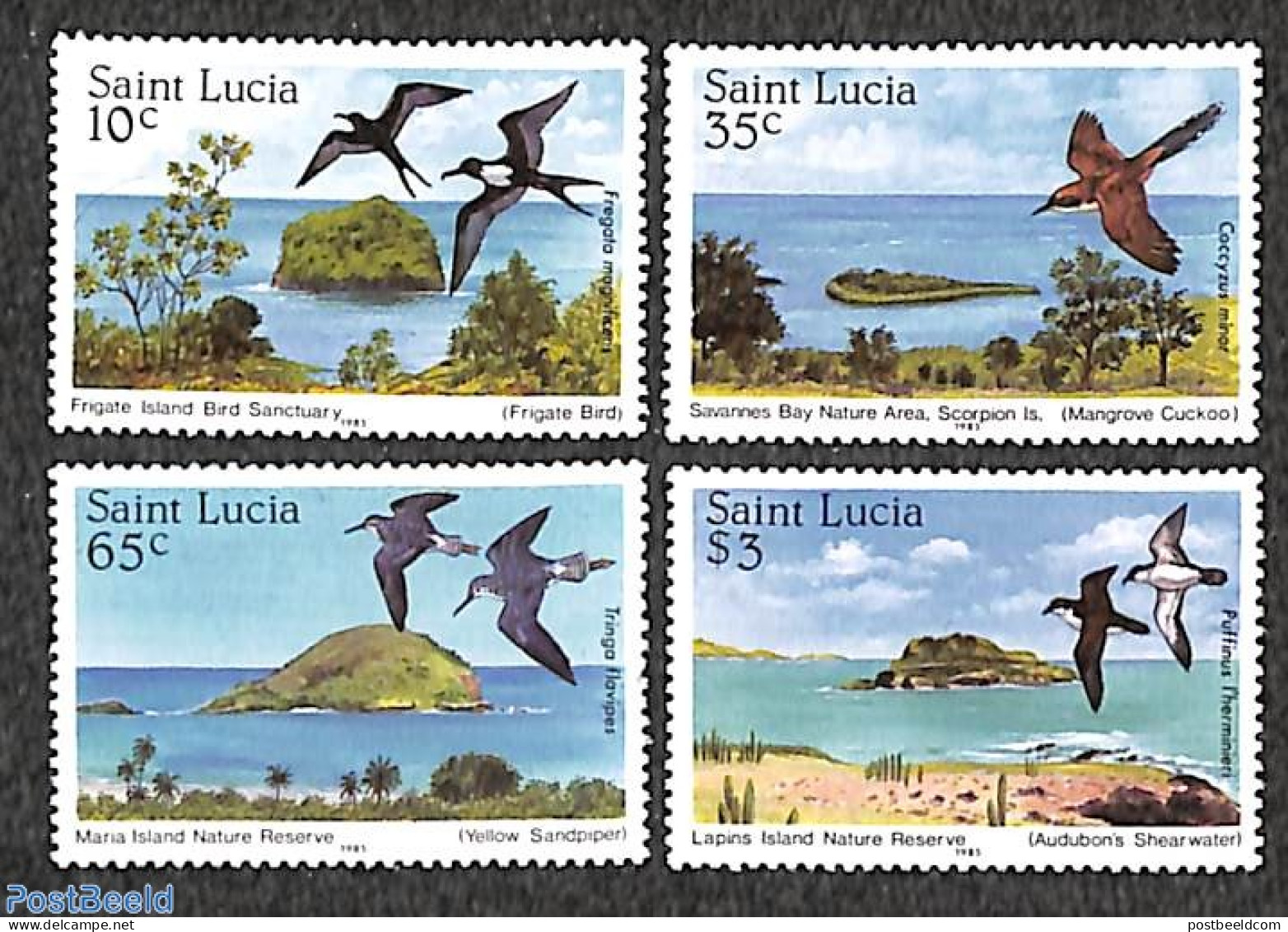 Saint Lucia 1985 Birds 4v, Mint NH, Nature - Birds - National Parks - Nature
