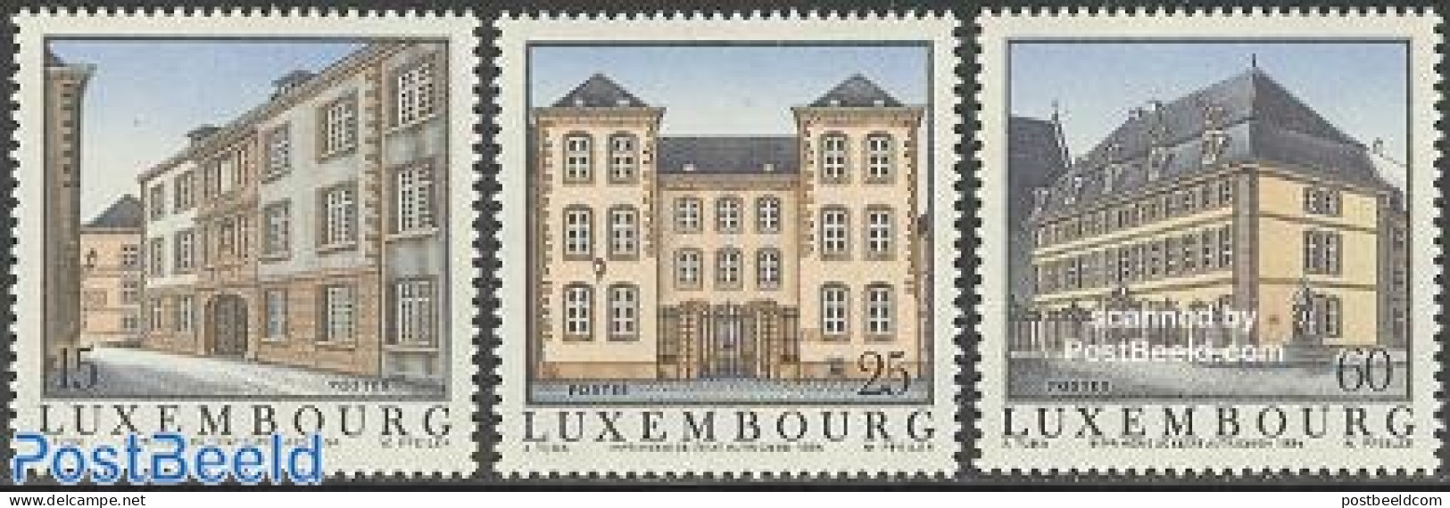 Luxemburg 1994 Historical Cloisters 3v, Mint NH, Religion - Cloisters & Abbeys - Art - Architecture - Nuevos