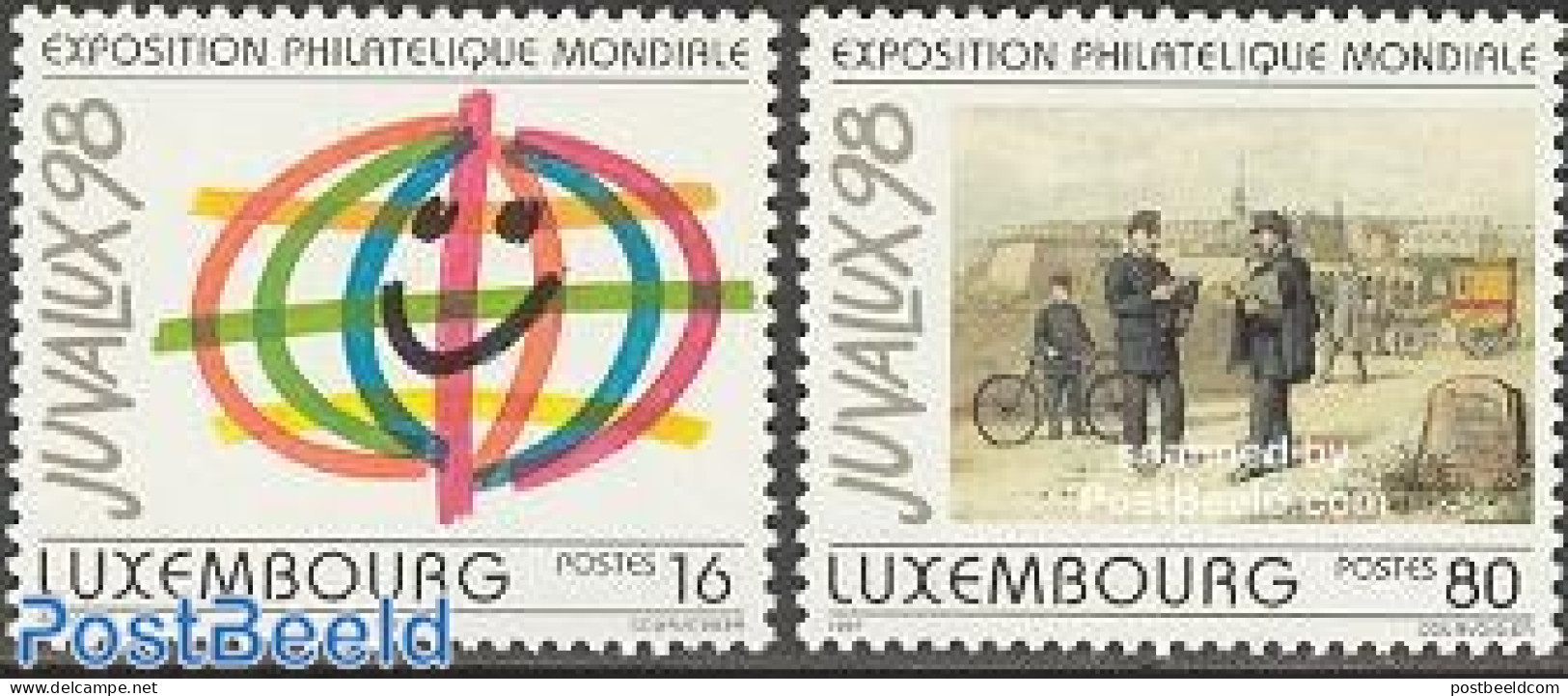 Luxemburg 1997 JUVALUX 2v, Mint NH, Sport - Transport - Cycling - Philately - Post - Coaches - Neufs