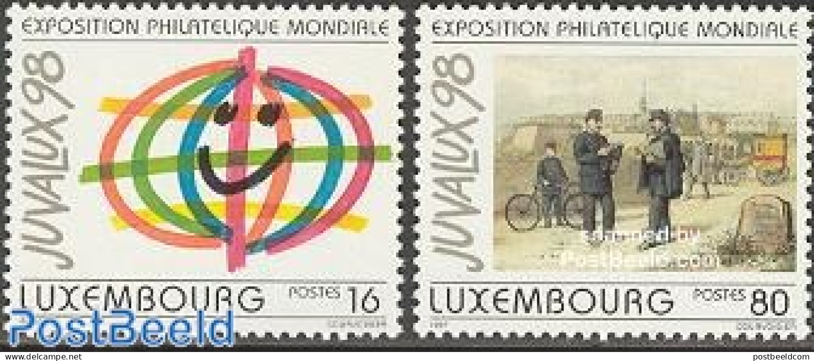 Luxemburg 1997 JUVALUX 2v, Mint NH, Sport - Transport - Cycling - Philately - Post - Coaches - Nuevos