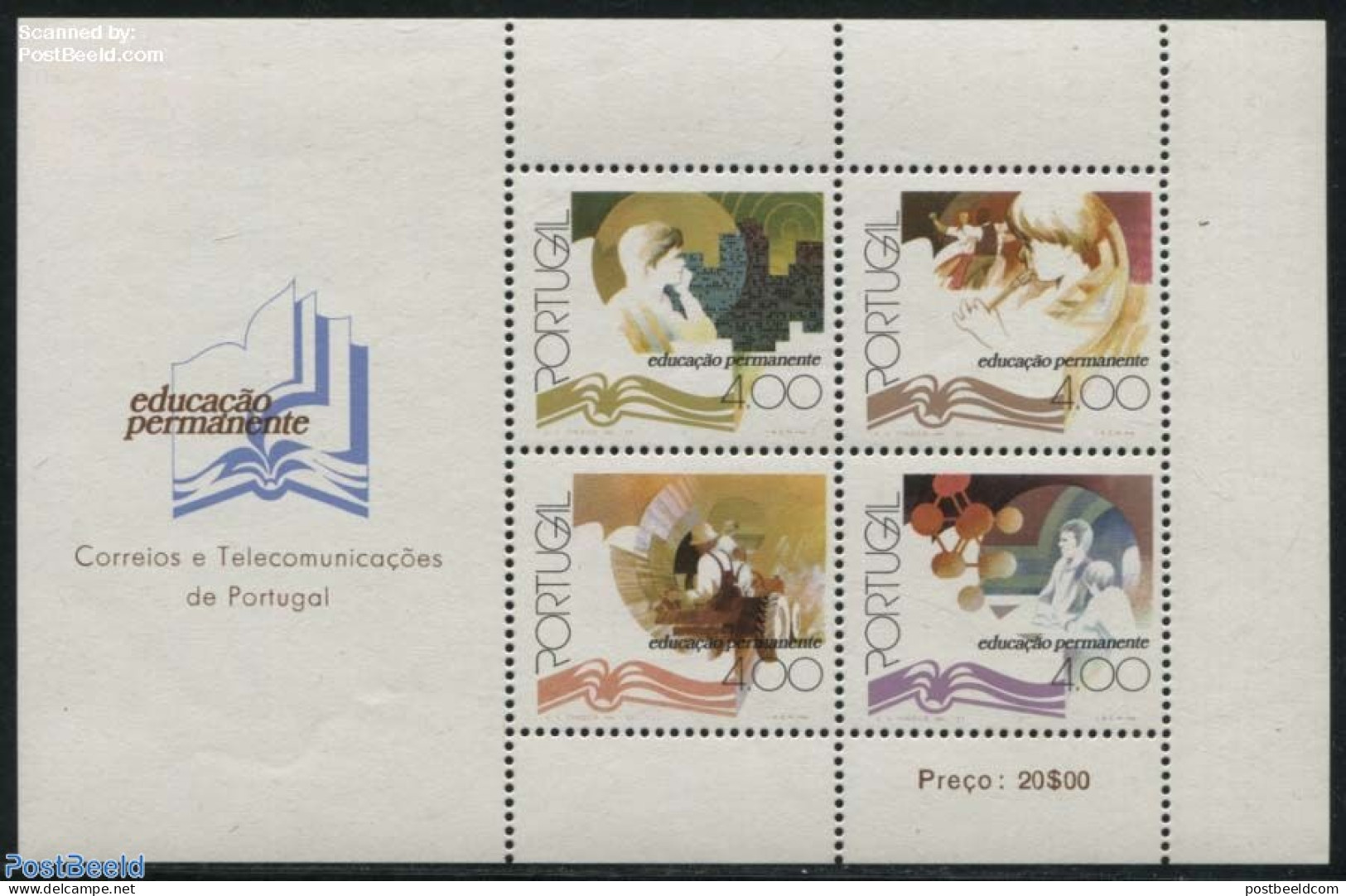 Portugal 1977 Education S/s, Mint NH, Science - Education - Unused Stamps