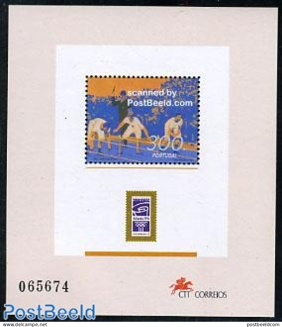 Portugal 1996 Olympic Games Centennial S/s, Mint NH, Sport - Athletics - Olympic Games - Unused Stamps