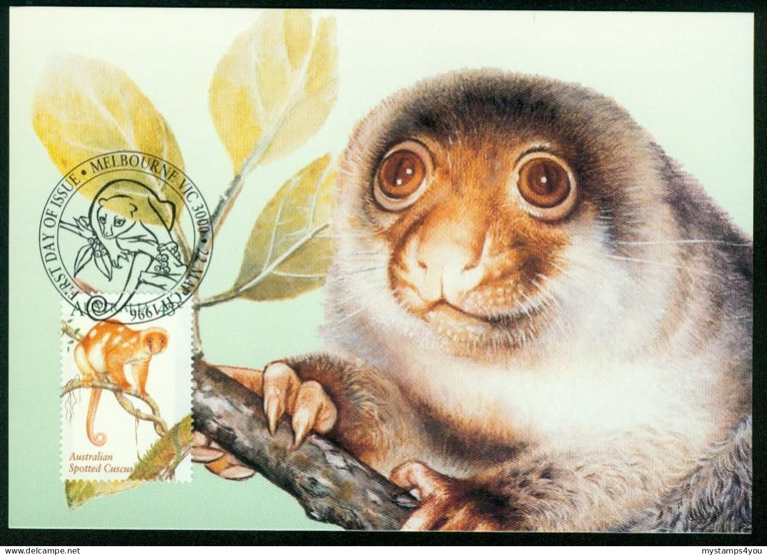 Mk Australia Maximum Card 1996 MiNr 1540 | Australian Spotted Cuscus #max-0037 - Maximumkaarten