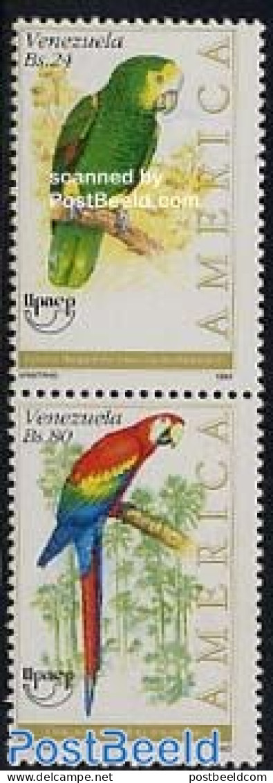 Venezuela 1993 UPEAP 2v, Mint NH, Nature - Birds - Parrots - U.P.A.E. - Venezuela