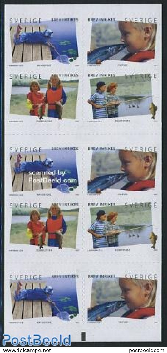 Sweden 2007 Holidays, Fishing Foil Booklet, Mint NH, Nature - Various - Fish - Fishing - Stamp Booklets - Tourism - Neufs