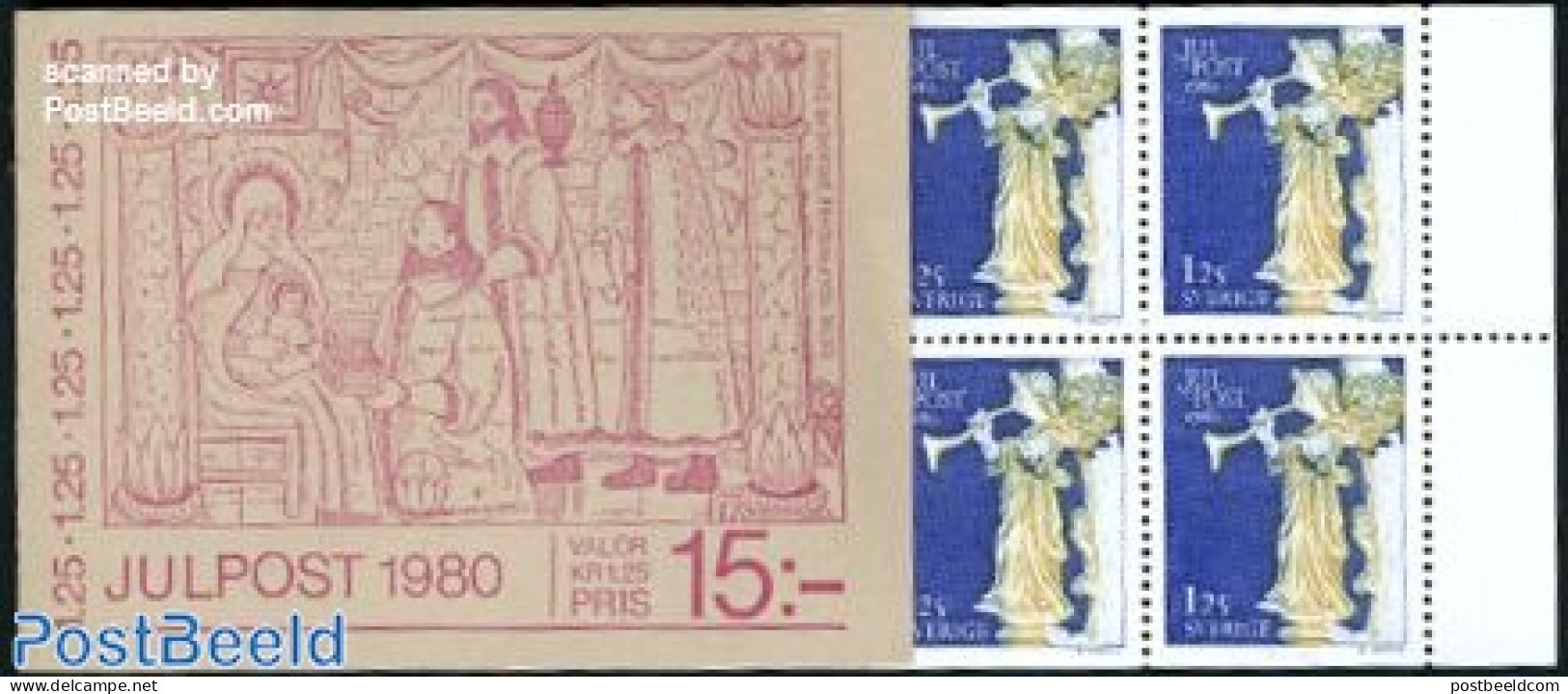 Sweden 1980 Christmas Booklet, Mint NH, Religion - Christmas - Stamp Booklets - Unused Stamps