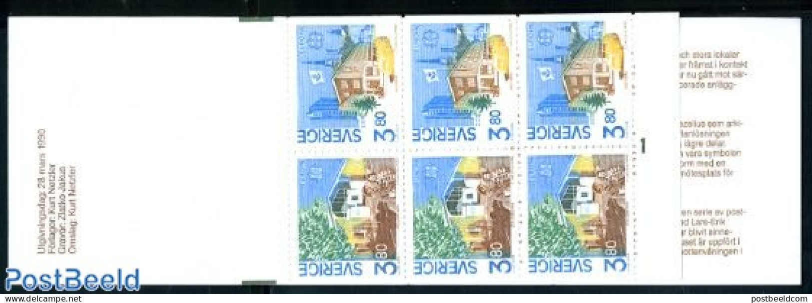 Sweden 1990 Europa CEPT Booklet, Mint NH, History - Europa (cept) - Stamp Booklets - Art - Modern Architecture - Nuevos