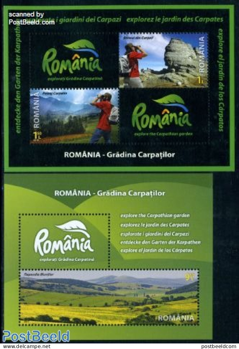 Romania 2010 Carpathia 2 S/s, Mint NH, Various - Tourism - Unused Stamps