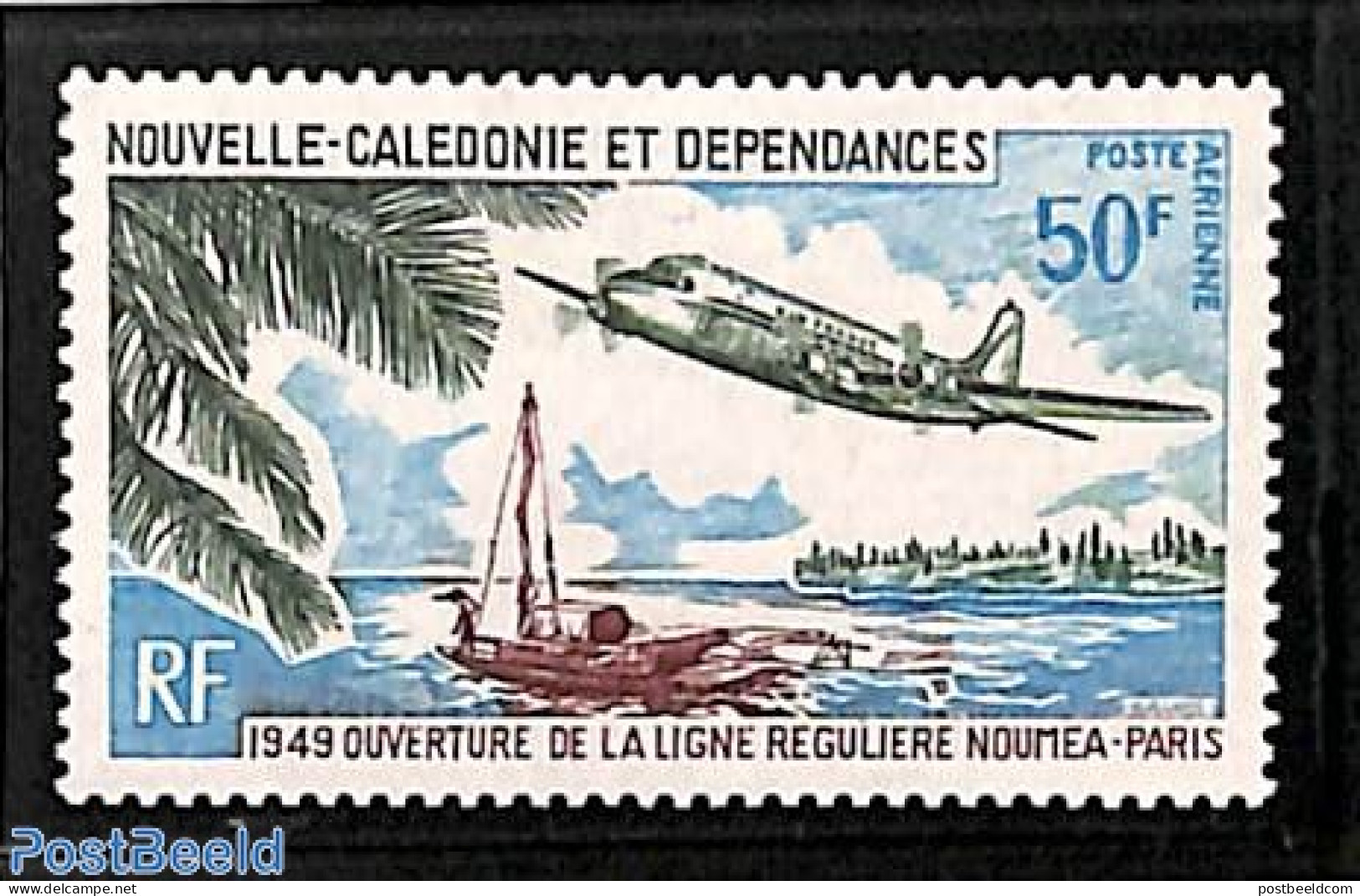 New Caledonia 1969 Paris Connection 1v, Mint NH, Transport - Aircraft & Aviation - Ships And Boats - Ongebruikt