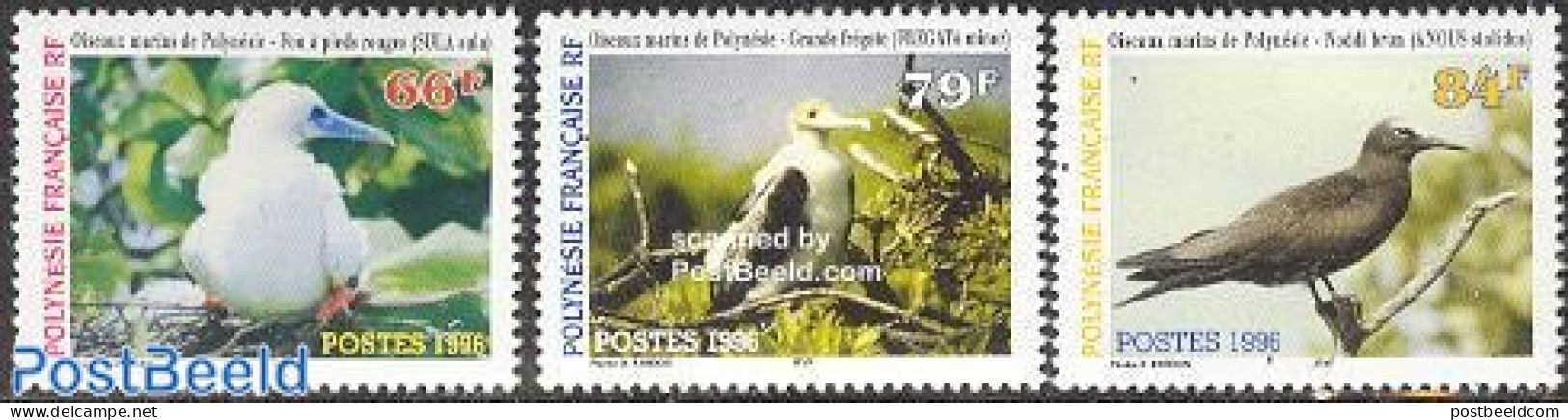 French Polynesia 1996 Sea Birds 3v, Mint NH, Nature - Birds - Nuovi