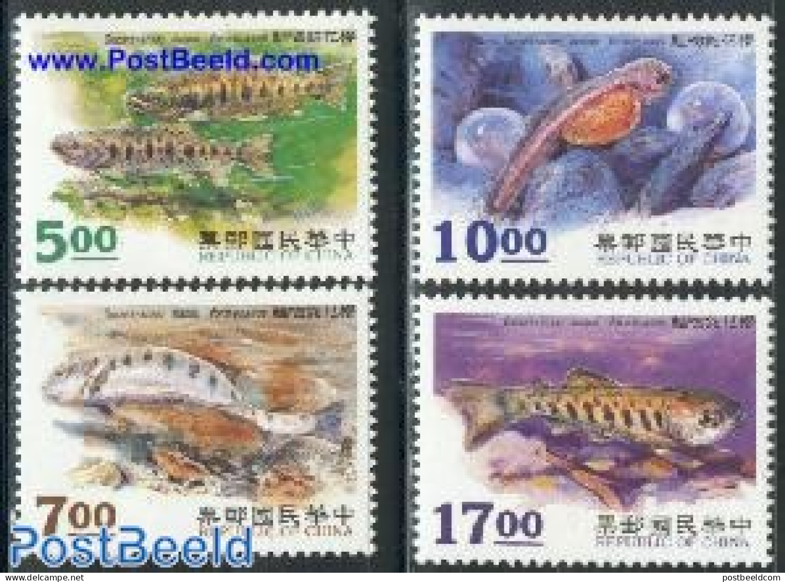 Taiwan 1995 Fish 4v, Mint NH, Nature - Fish - Vissen
