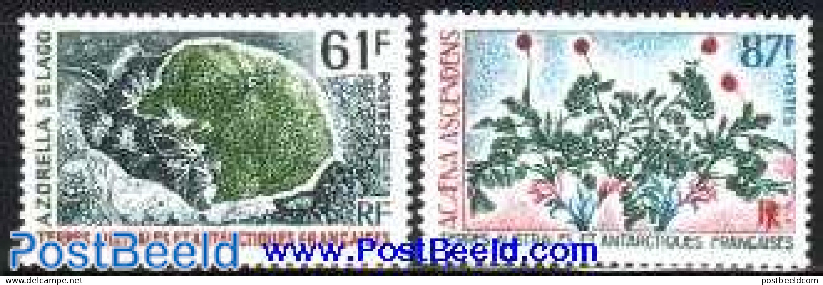French Antarctic Territory 1973 Antarctic Plants 2v, Mint NH, Nature - Flowers & Plants - Ungebraucht