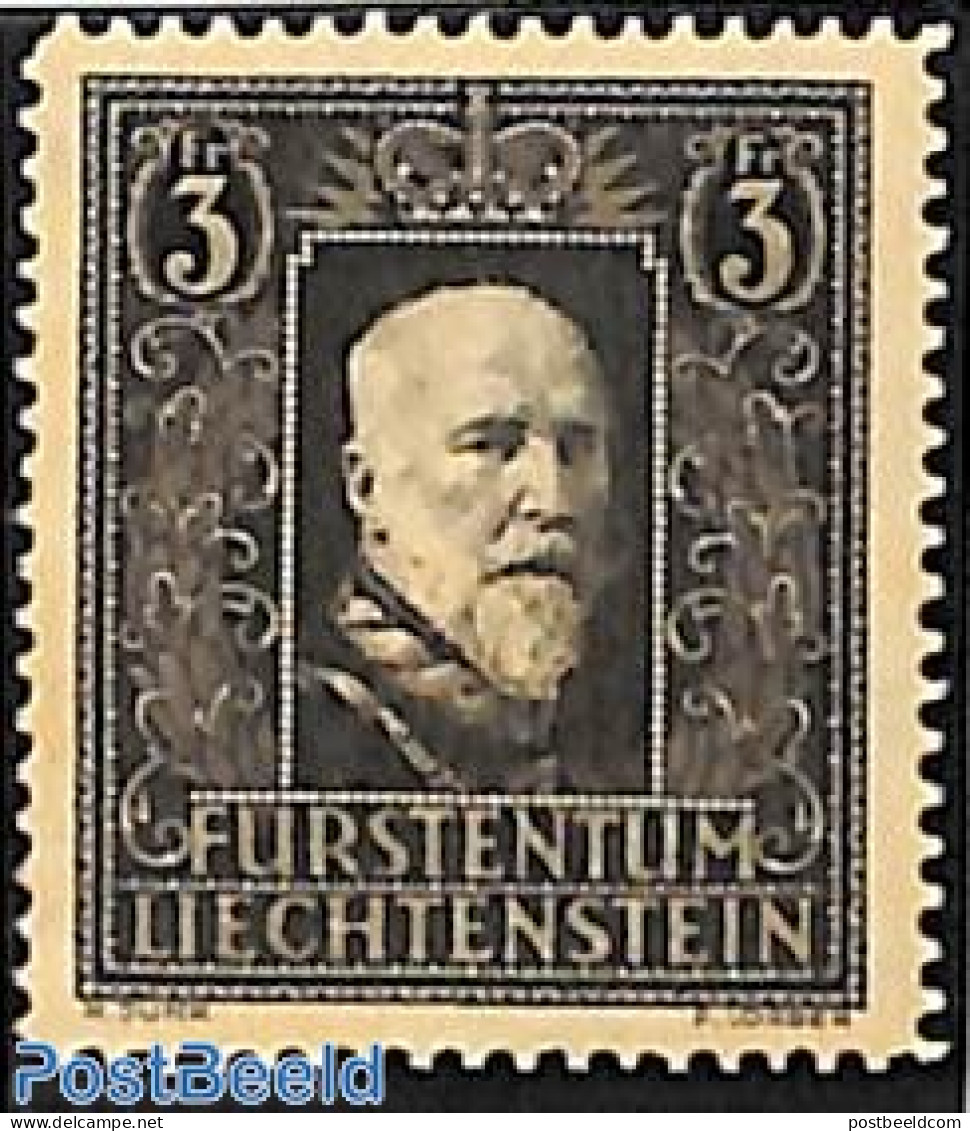 Liechtenstein 1938 Franz I 1v, Mint NH, History - Kings & Queens (Royalty) - Ungebraucht