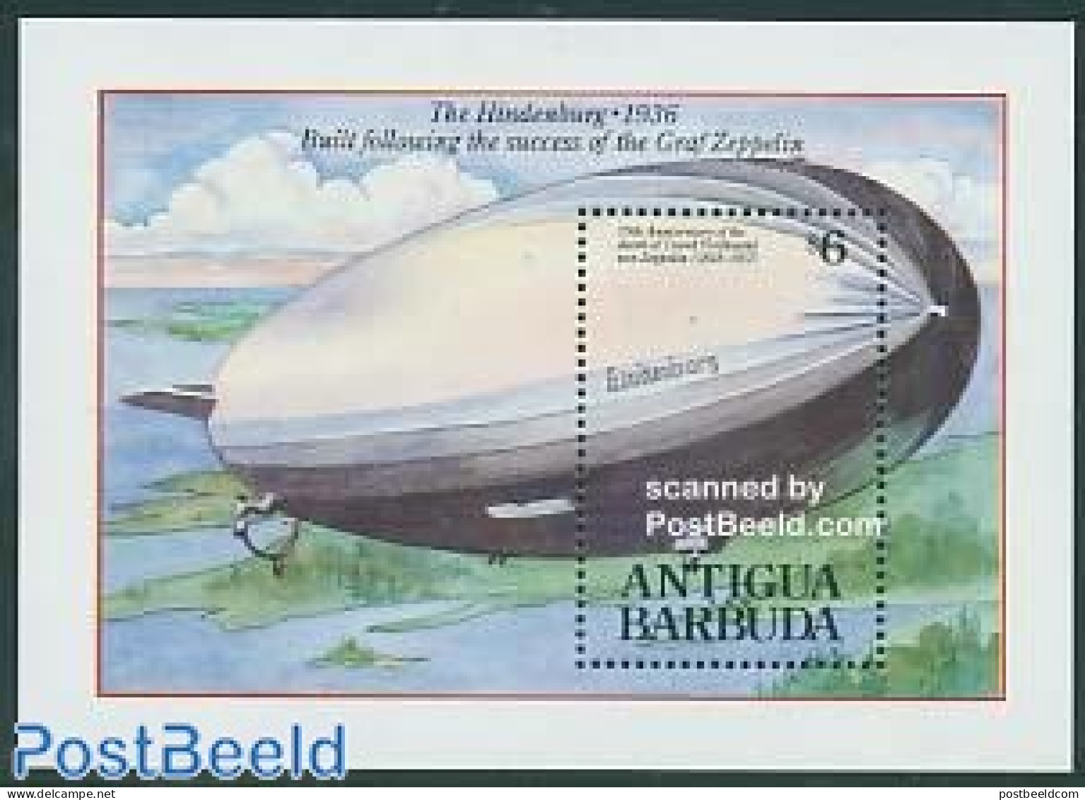 Antigua & Barbuda 1992 Zeppelin S/s, Mint NH, Transport - Zeppelins - Zeppelins