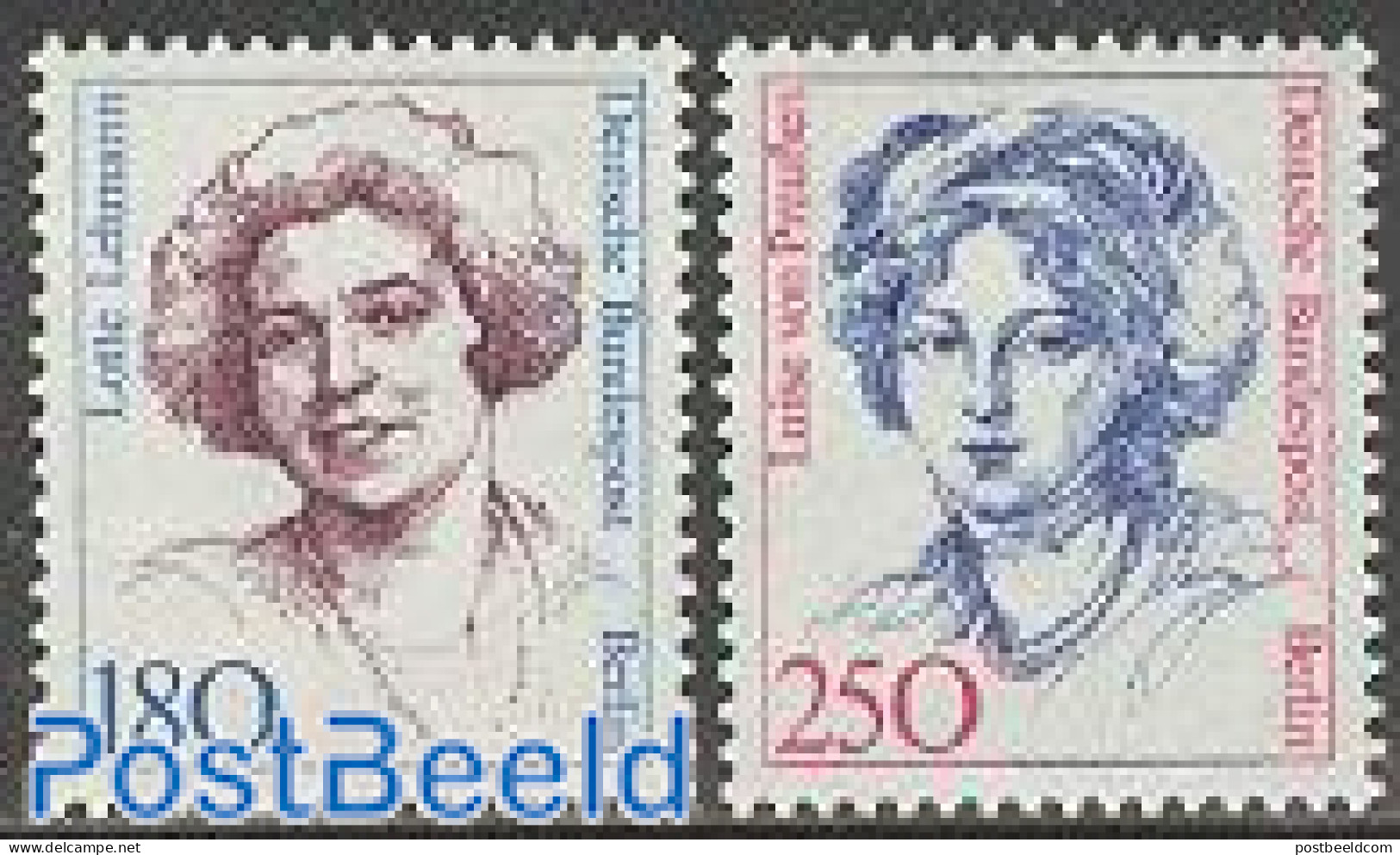 Germany, Berlin 1989 Definitives, Women 2v, Mint NH, History - Performance Art - Kings & Queens (Royalty) - Women - Mu.. - Unused Stamps
