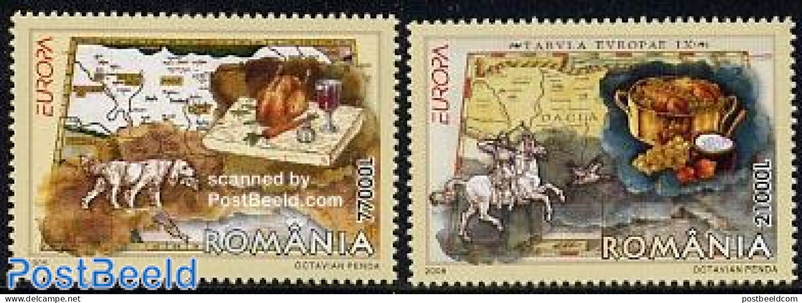 Romania 2005 Europa, Gastronomy 2v, Mint NH, Health - History - Nature - Various - Food & Drink - Europa (cept) - Bird.. - Unused Stamps