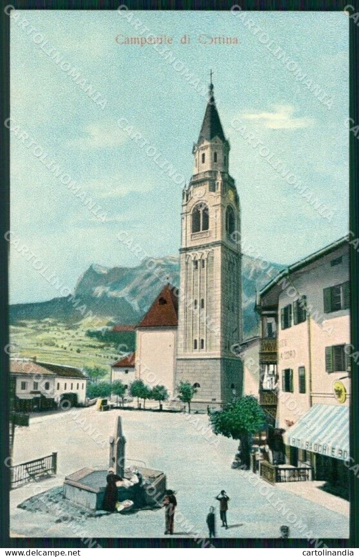 Belluno Cortina D'Ampezzo Campanile Cartolina RB6572 - Belluno