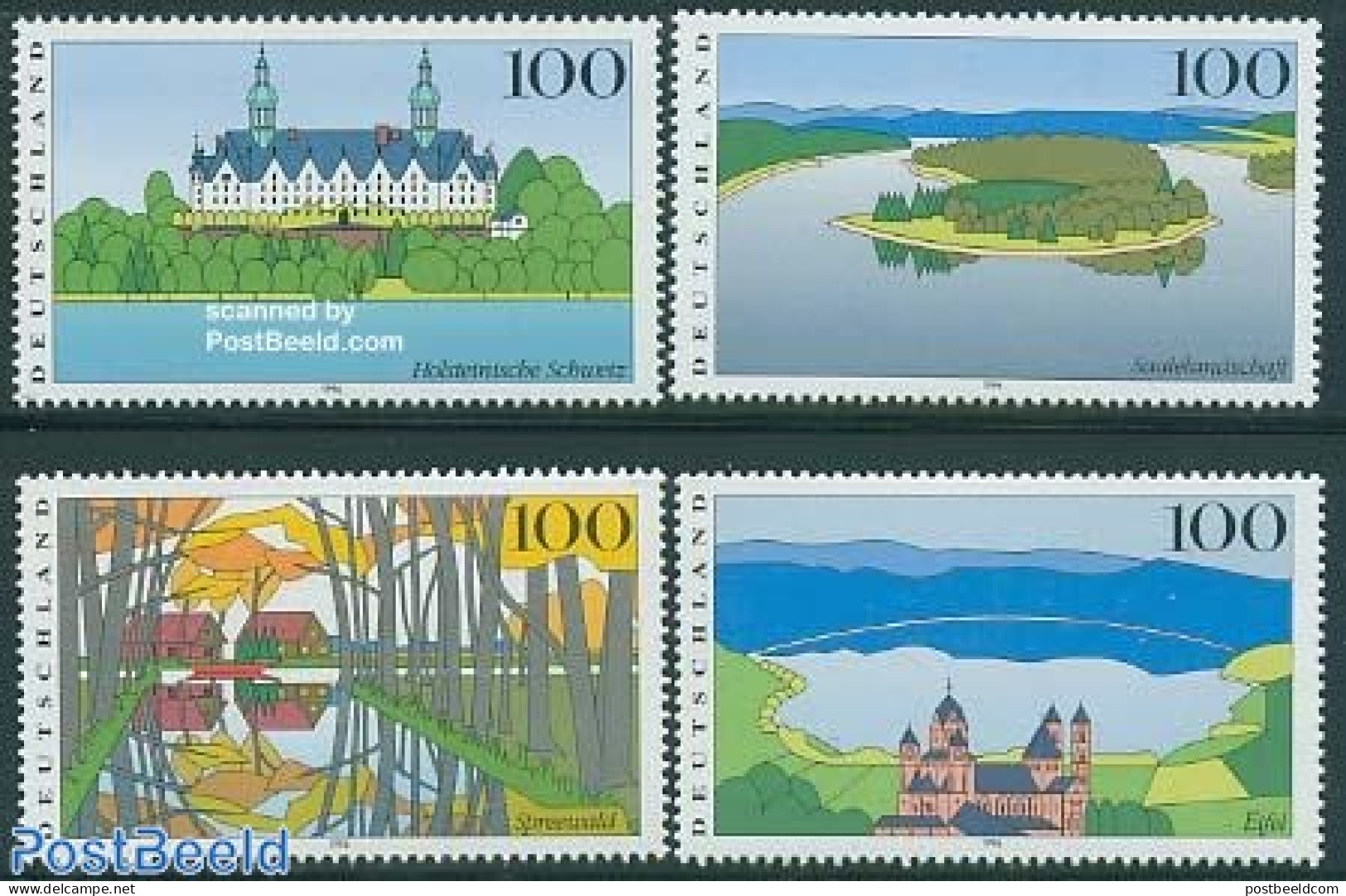 Germany, Federal Republic 1996 Tourism 4v, Mint NH, Religion - Various - Churches, Temples, Mosques, Synagogues - Tour.. - Neufs