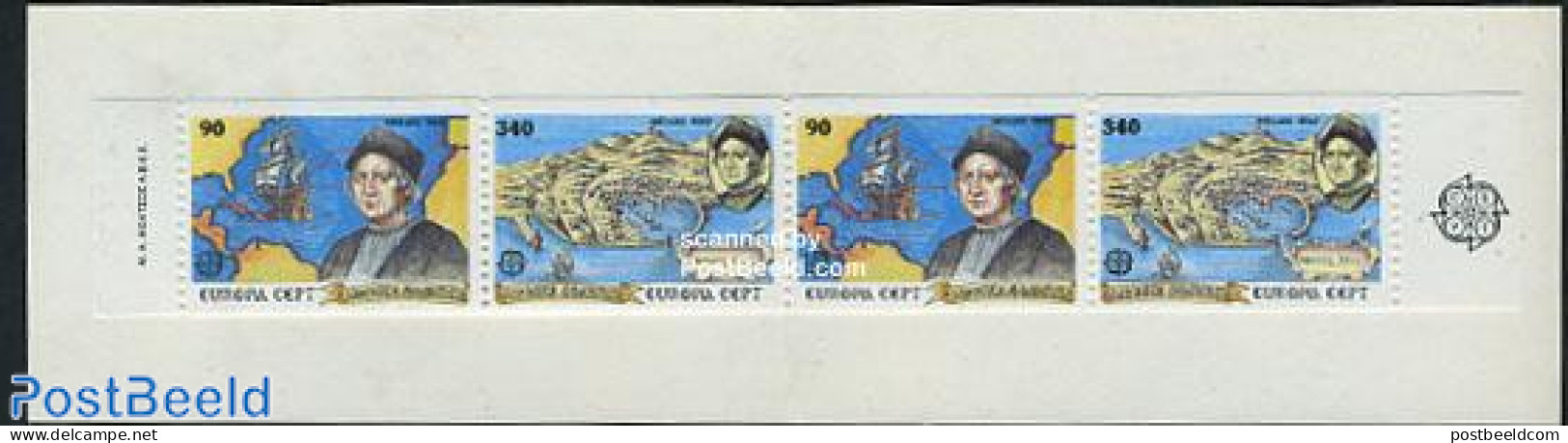 Greece 1992 Europa, Discoveries Booklet, Mint NH, History - Europa (cept) - Explorers - Stamp Booklets - Neufs