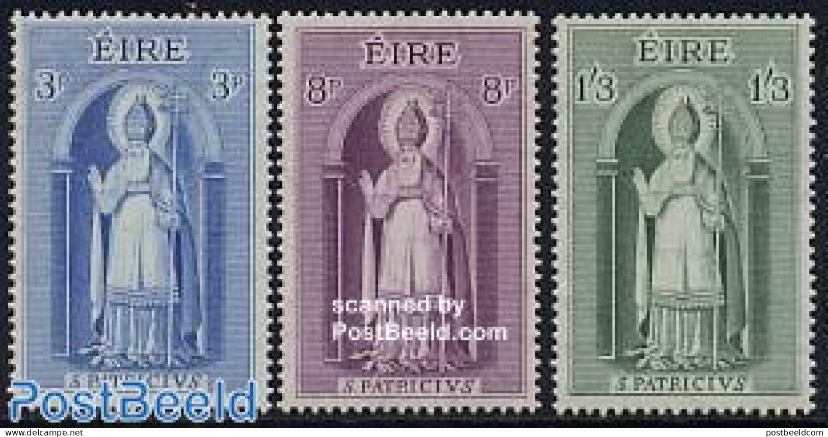 Ireland 1961 Holy Patrick 3v, Mint NH, Religion - Religion - Neufs