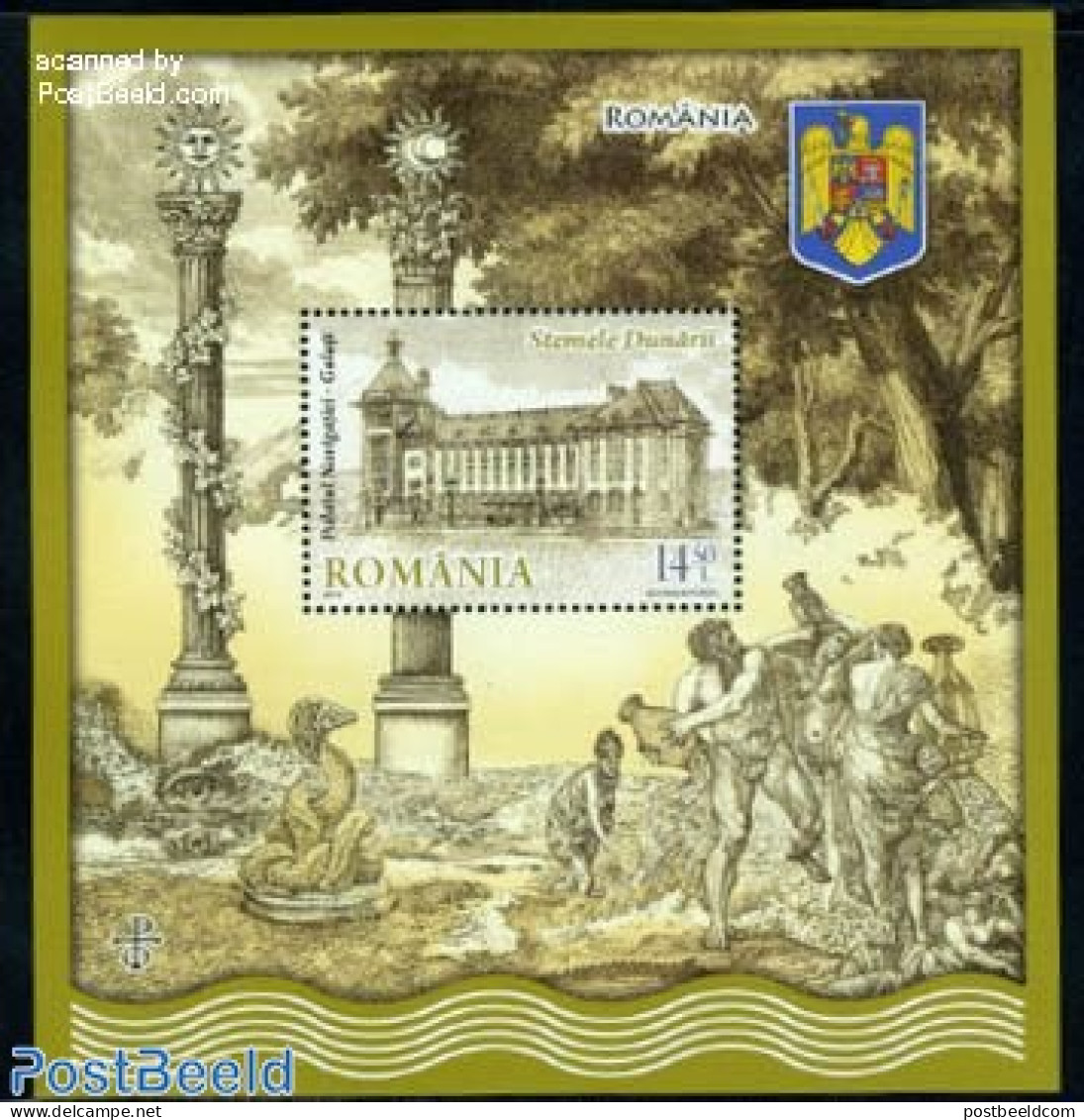 Romania 2010 Danube S/s, Mint NH, History - Coat Of Arms - Ongebruikt