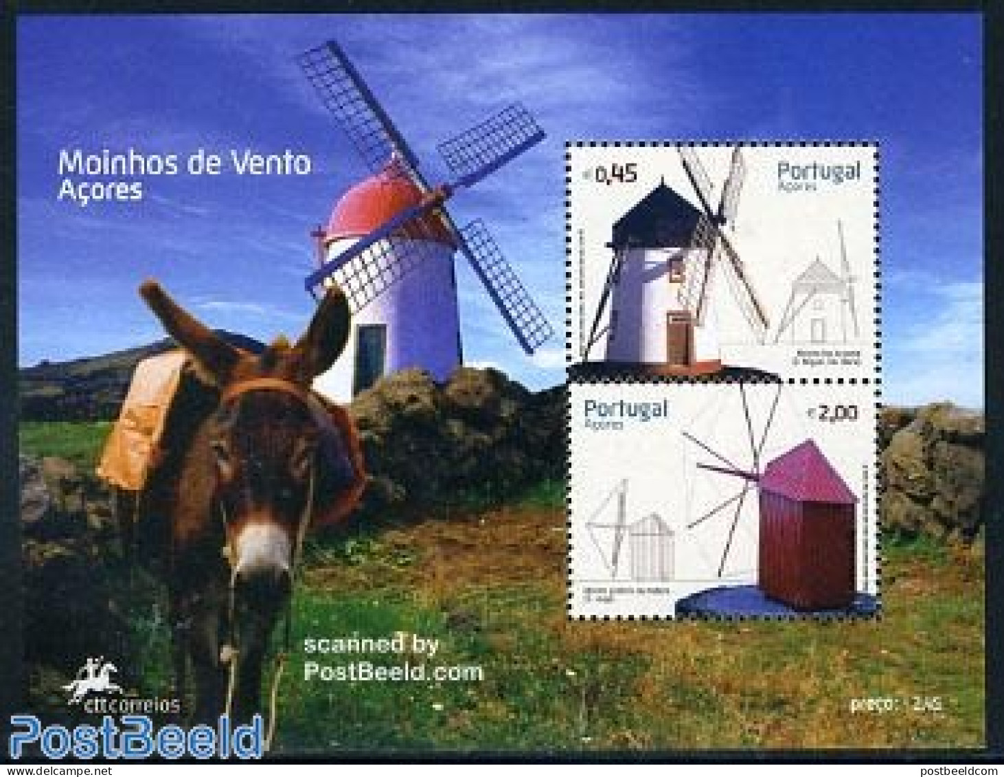 Azores 2007 Windmills S/s, Mint NH, Various - Mills (Wind & Water) - Windmills