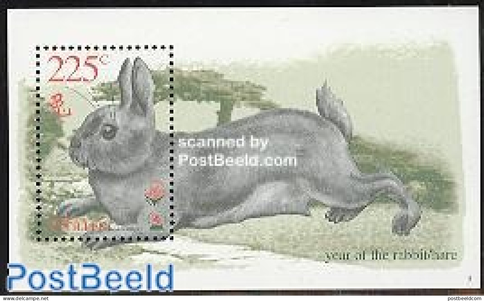 Netherlands Antilles 1999 Year Of The Rabbit S/s, Mint NH, Nature - Various - Animals (others & Mixed) - Rabbits / Har.. - New Year