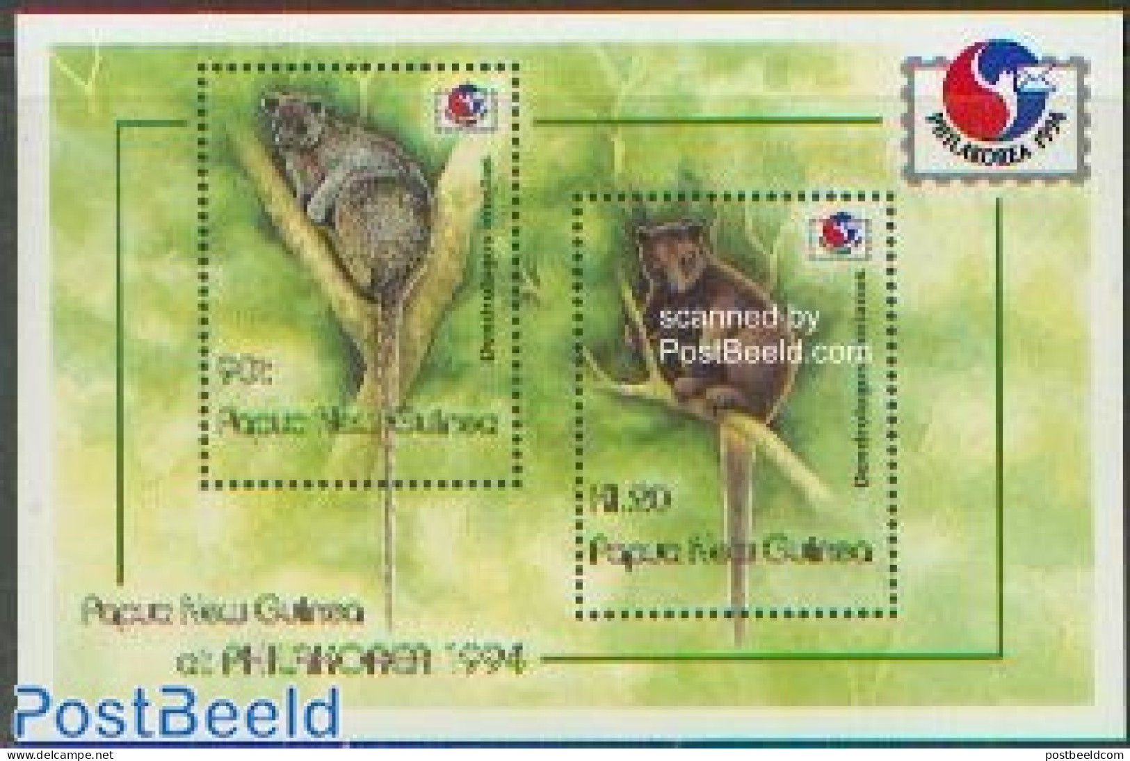 Papua New Guinea 1994 Philakorea S/s, Mint NH, Nature - Animals (others & Mixed) - Philately - Papúa Nueva Guinea