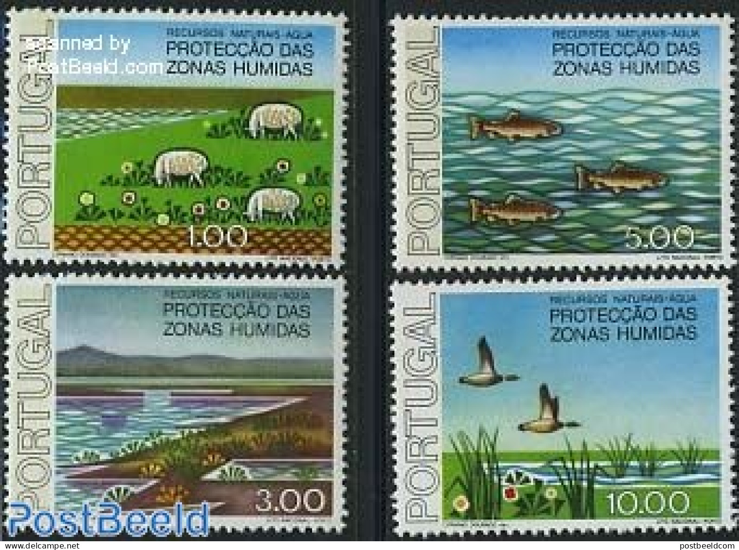 Portugal 1976 Nature Conservation 4v, Mint NH, History - Nature - Europa Hang-on Issues - Birds - Cattle - Environment.. - Nuovi