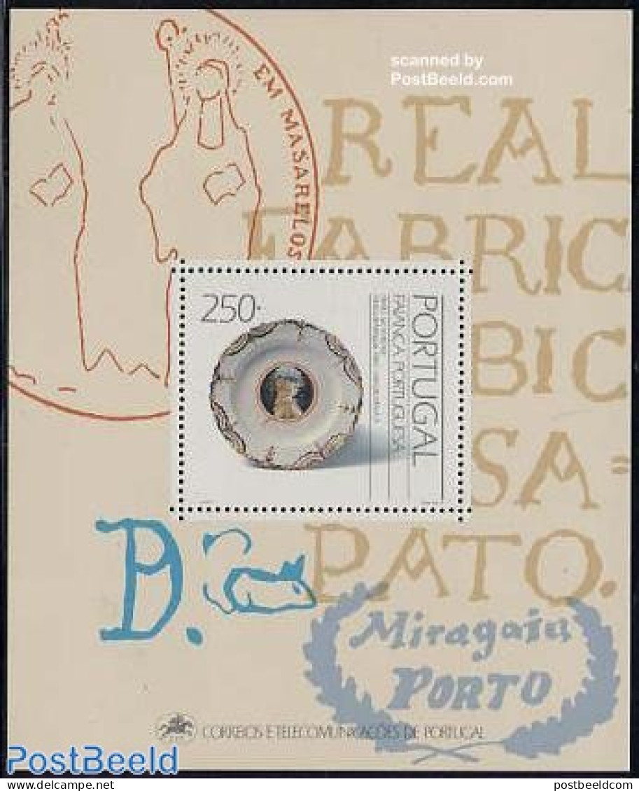 Portugal 1991 Ceramics S/s, Mint NH, Art - Art & Antique Objects - Ceramics - Unused Stamps
