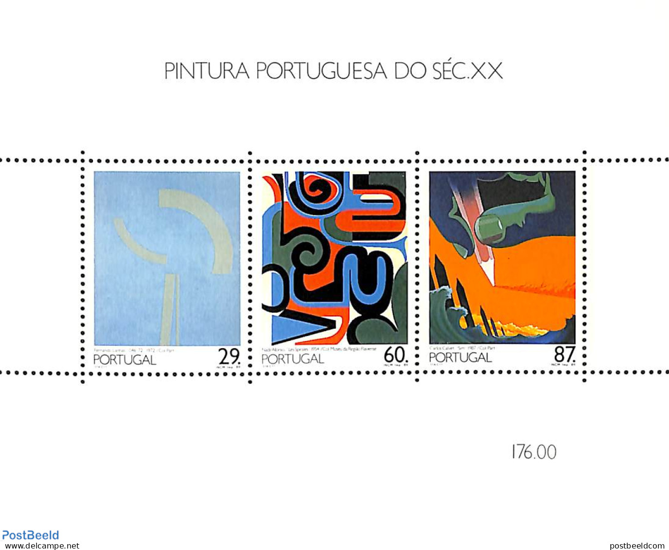 Portugal 1989 Paintings S/s, Mint NH, Art - Modern Art (1850-present) - Nuevos