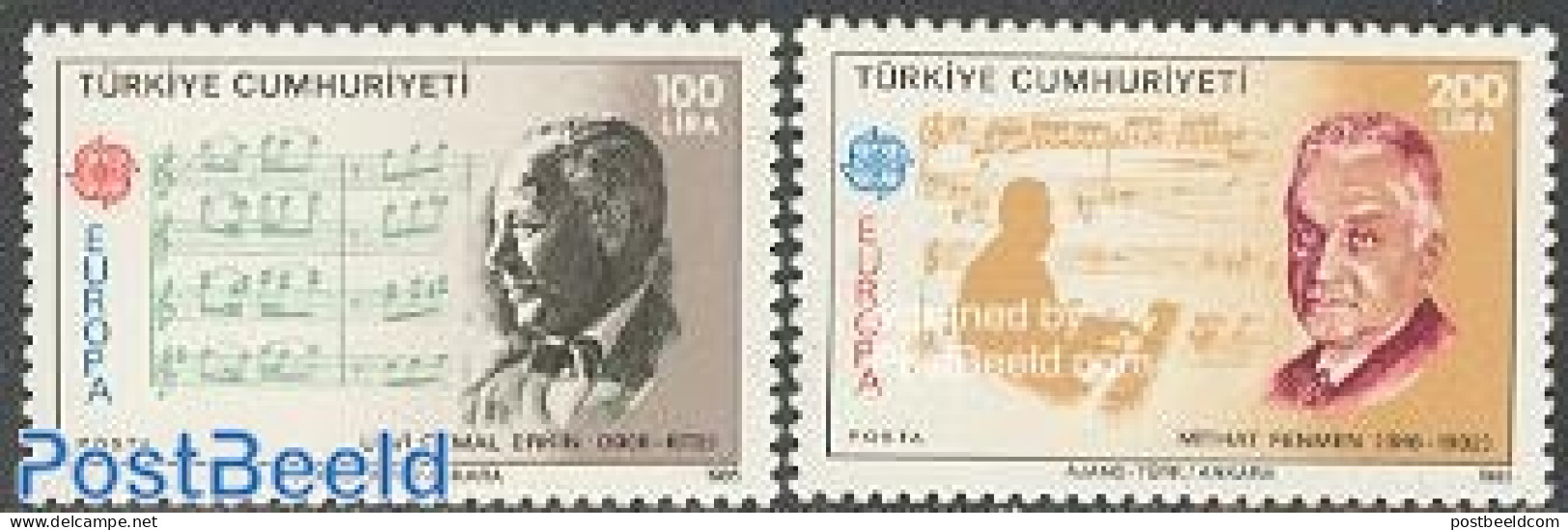 Türkiye 1985 Europa, Music Year 2v, Mint NH, History - Performance Art - Europa (cept) - Music - Sonstige & Ohne Zuordnung