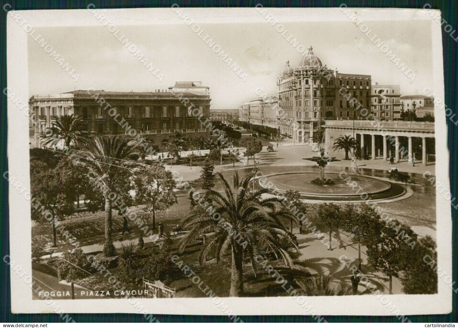 Foggia Città RETRO BIANCO PIEGA Foto FG Cartolina ZK6171 - Foggia