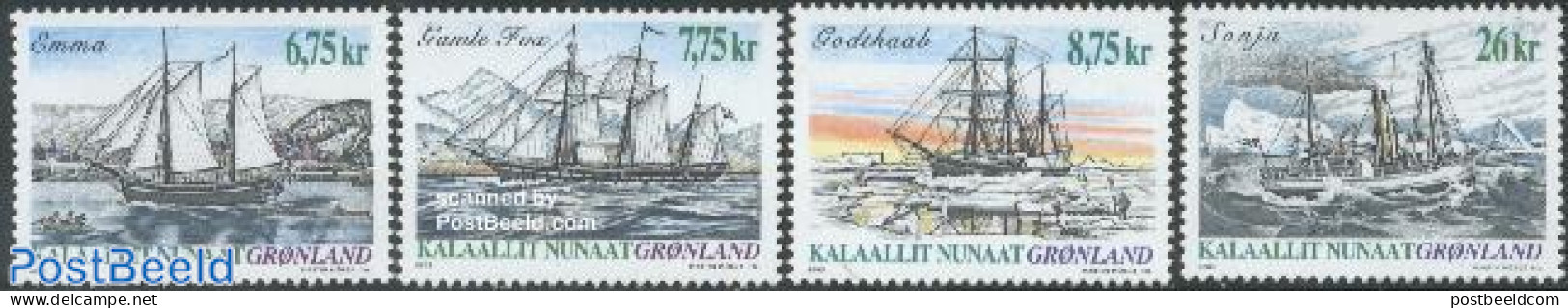 Greenland 2003 Ships 4v, Mint NH, Transport - Ships And Boats - Nuovi