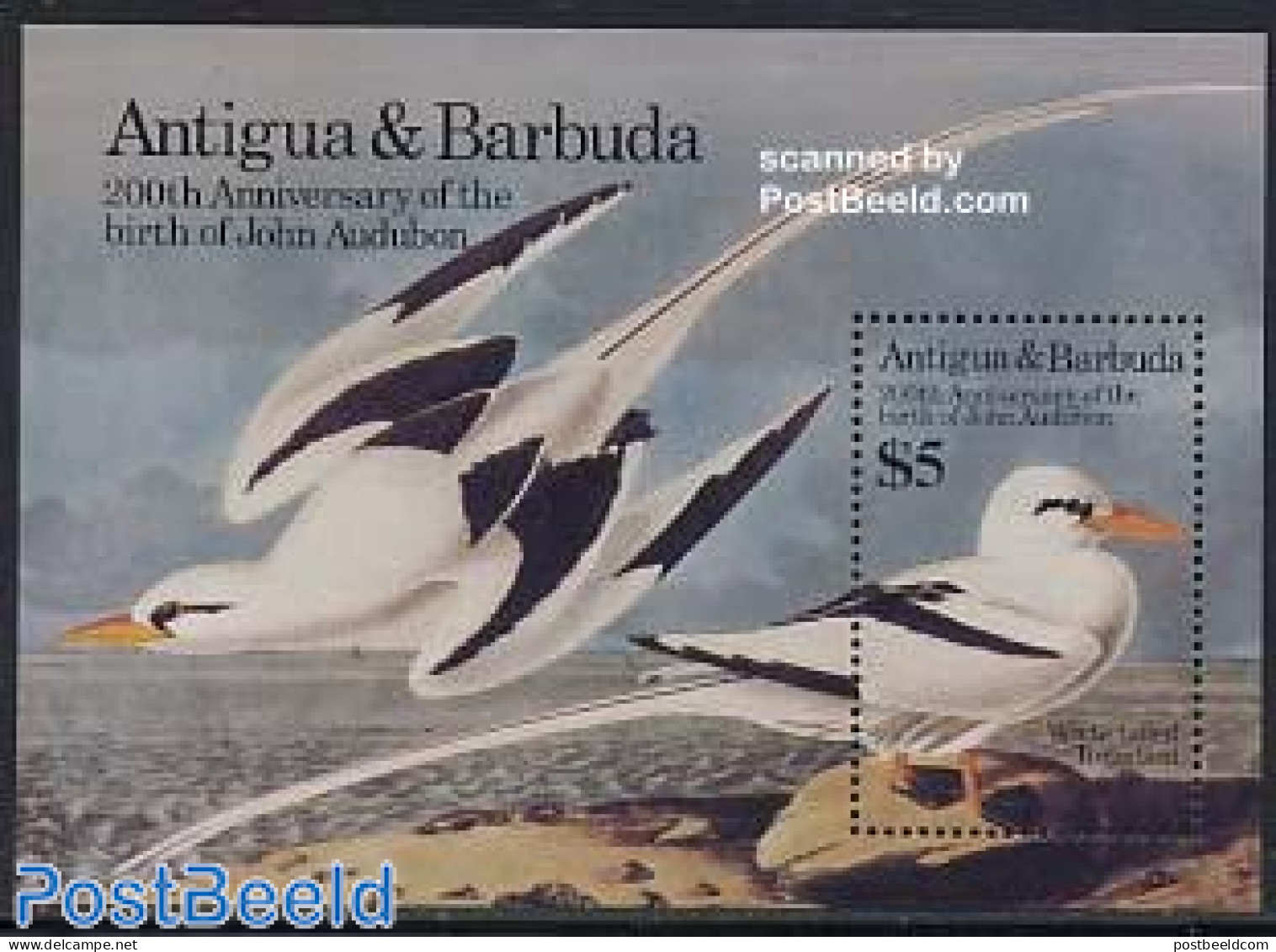 Antigua & Barbuda 1985 J.J. Audubon S/s, Mint NH, Nature - Birds - Antigua En Barbuda (1981-...)