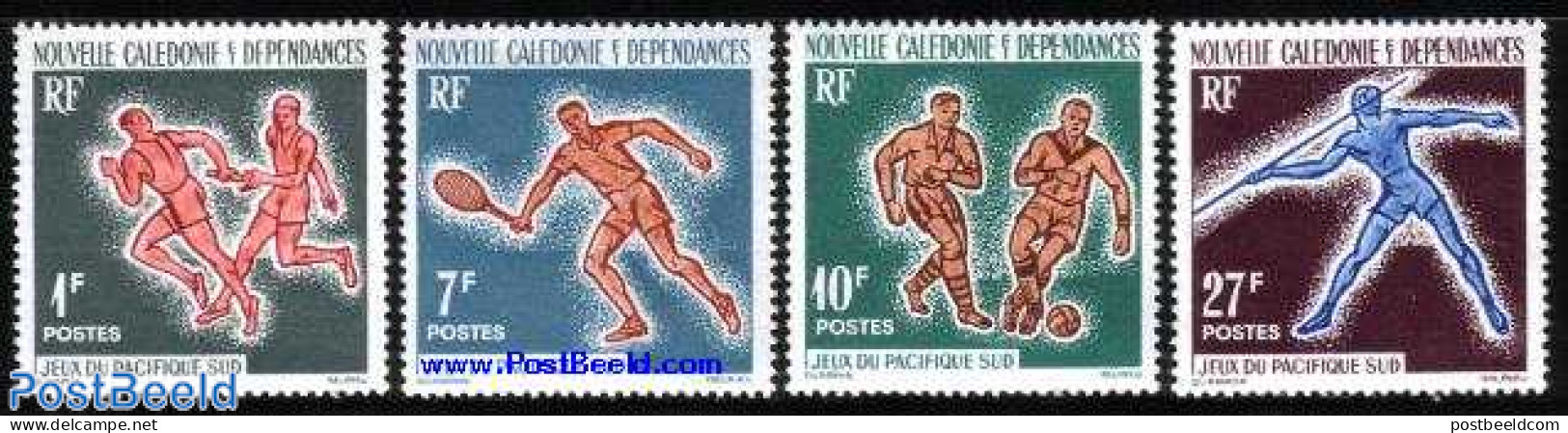 New Caledonia 1963 Suva Games 4v, Mint NH, Sport - Football - Sport (other And Mixed) - Tennis - Nuevos