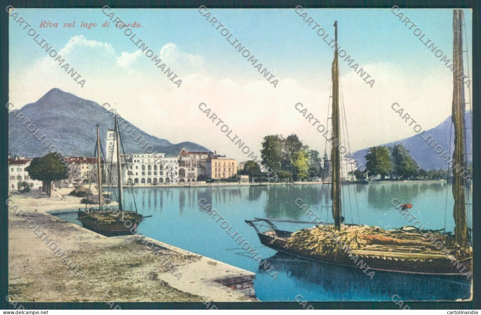 Trento Riva Lago Di Garda Barche Cartolina ZC5117 - Trento