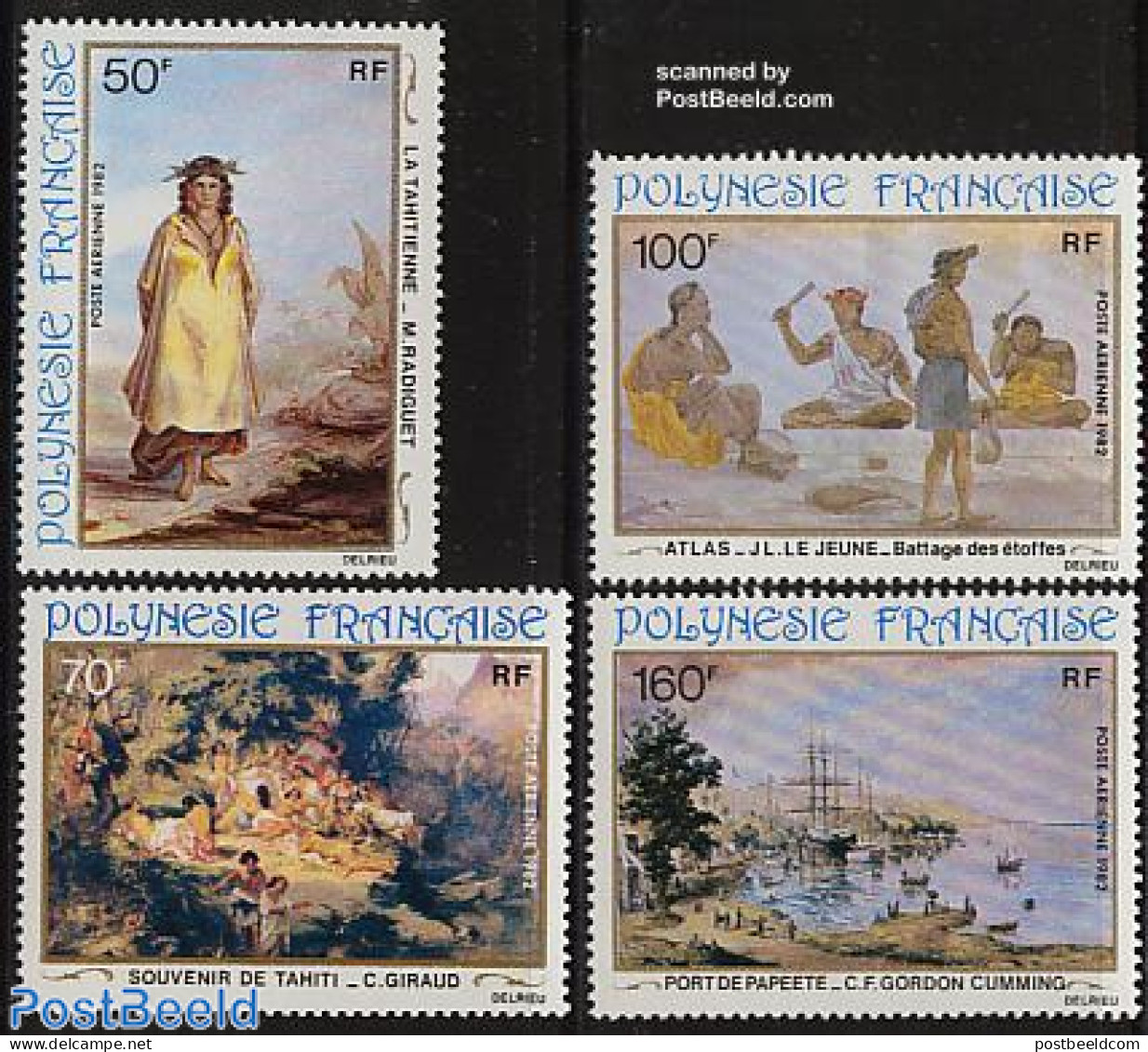 French Polynesia 1982 19th Century Paintings 4v, Mint NH, Transport - Ships And Boats - Art - Paintings - Unused Stamps