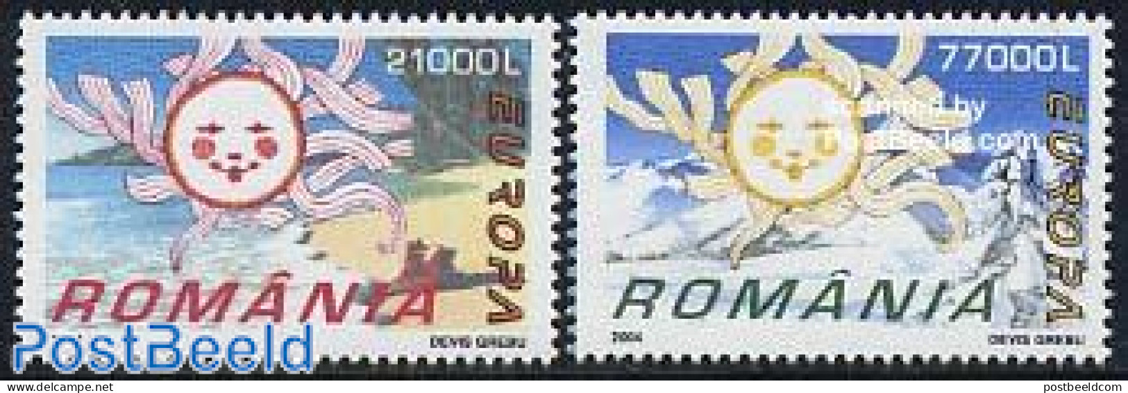 Romania 2004 Europa 2v, Mint NH, History - Various - Europa (cept) - Tourism - Unused Stamps