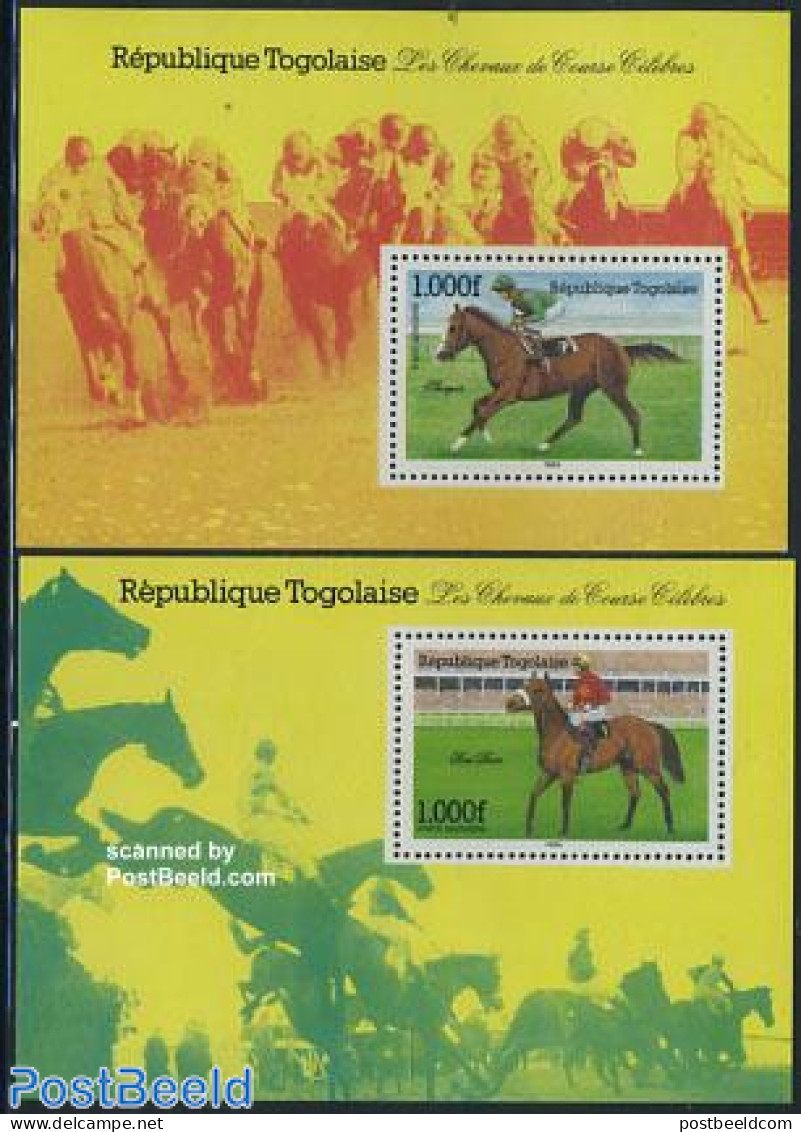 Togo 1985 Horse Sports 2 S/s, Mint NH, Nature - Sport - Horses - Sport (other And Mixed) - Togo (1960-...)