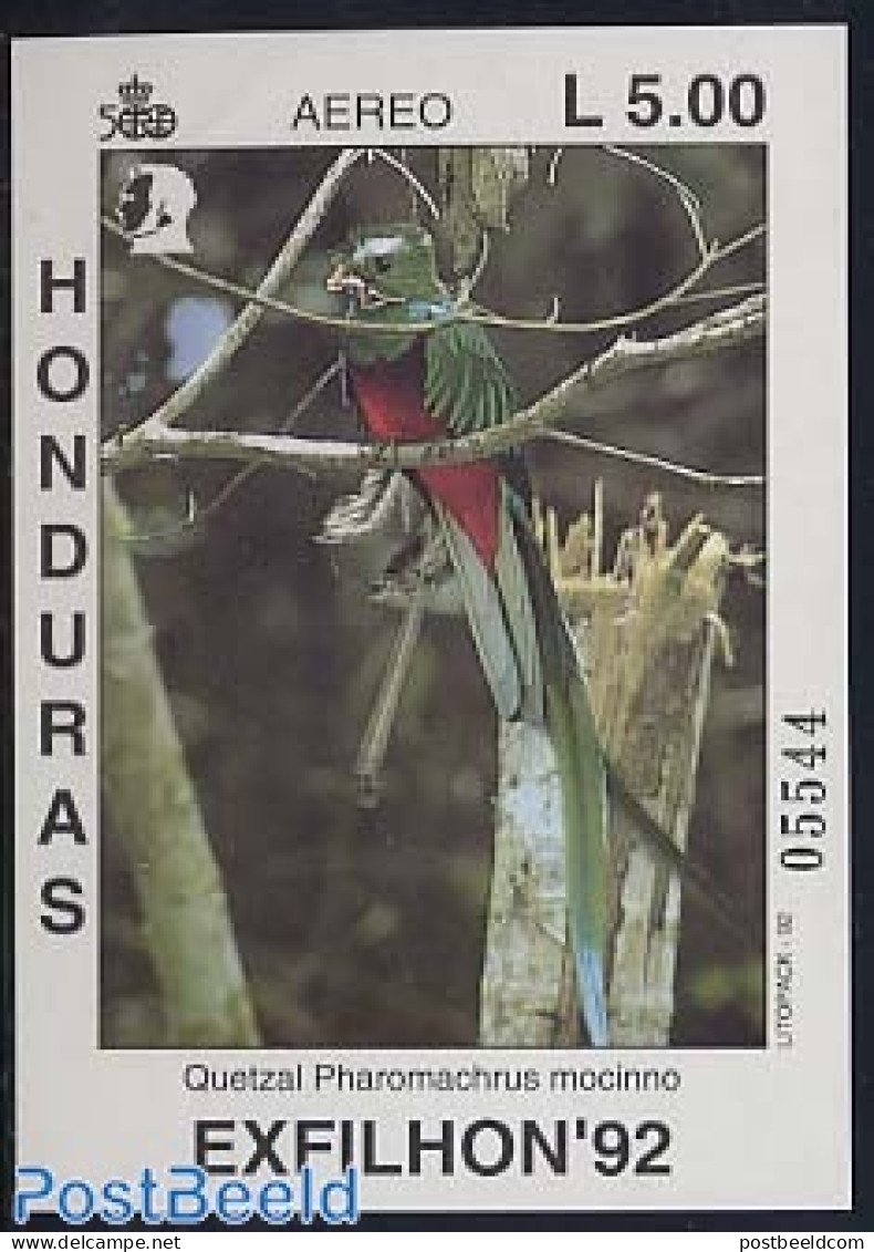 Honduras 1992 Exfilhon, Birds S/s, Mint NH, Nature - Birds - Honduras