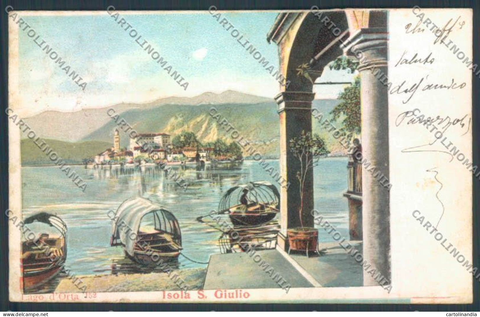 Verbania Orta Barca Cartolina ZQ7244 - Verbania