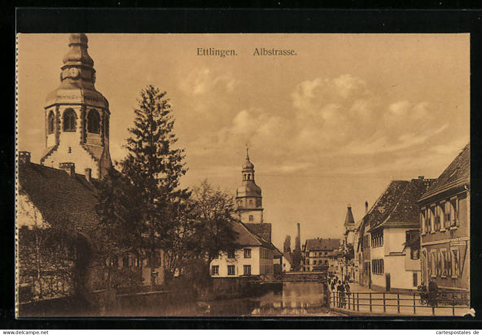 AK Ettlingen, Blick In Die Albstrasse  - Ettlingen