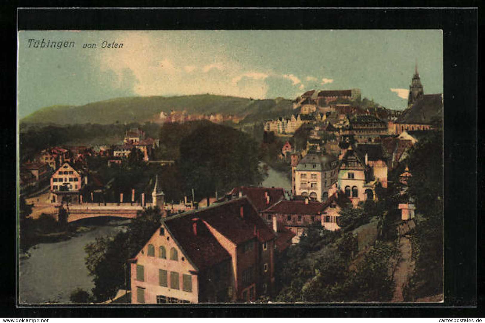 AK Tübingen, Blick Auf Den Ort Von Osten  - Tuebingen