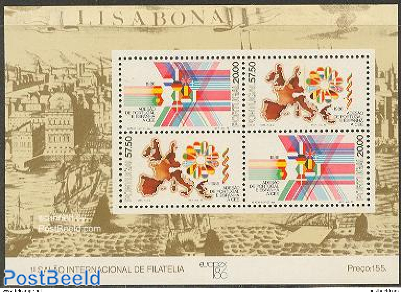 Portugal 1986 Europex 86 S/s, Mint NH, History - Transport - Various - Europa Hang-on Issues - Ships And Boats - Maps - Nuevos