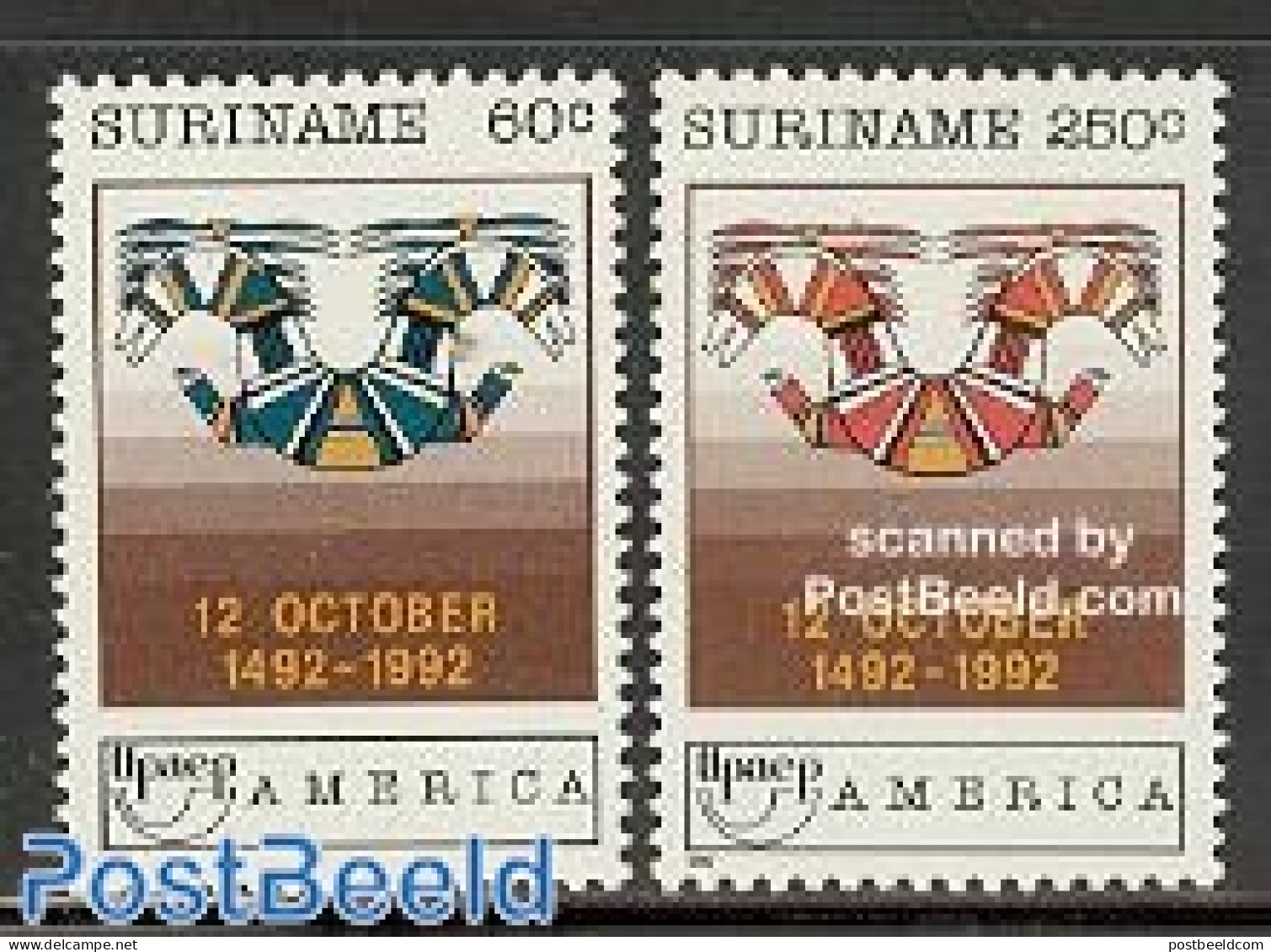 Suriname, Republic 1992 UPAE 2v, Mint NH, U.P.A.E. - Surinam