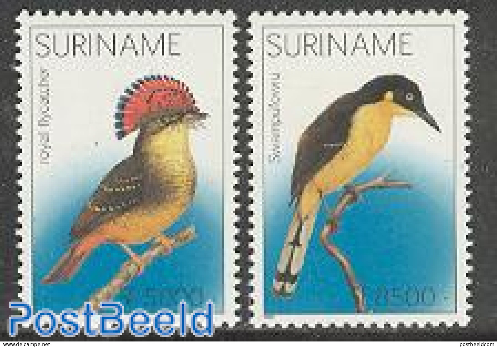 Suriname, Republic 2002 Birds 2v (F5000,F8500), Mint NH, Nature - Birds - Suriname