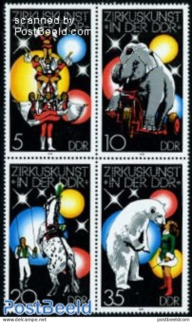 Germany, DDR 1978 Circus 4v [+], Mint NH, Nature - Performance Art - Bears - Elephants - Horses - Circus - Ungebraucht