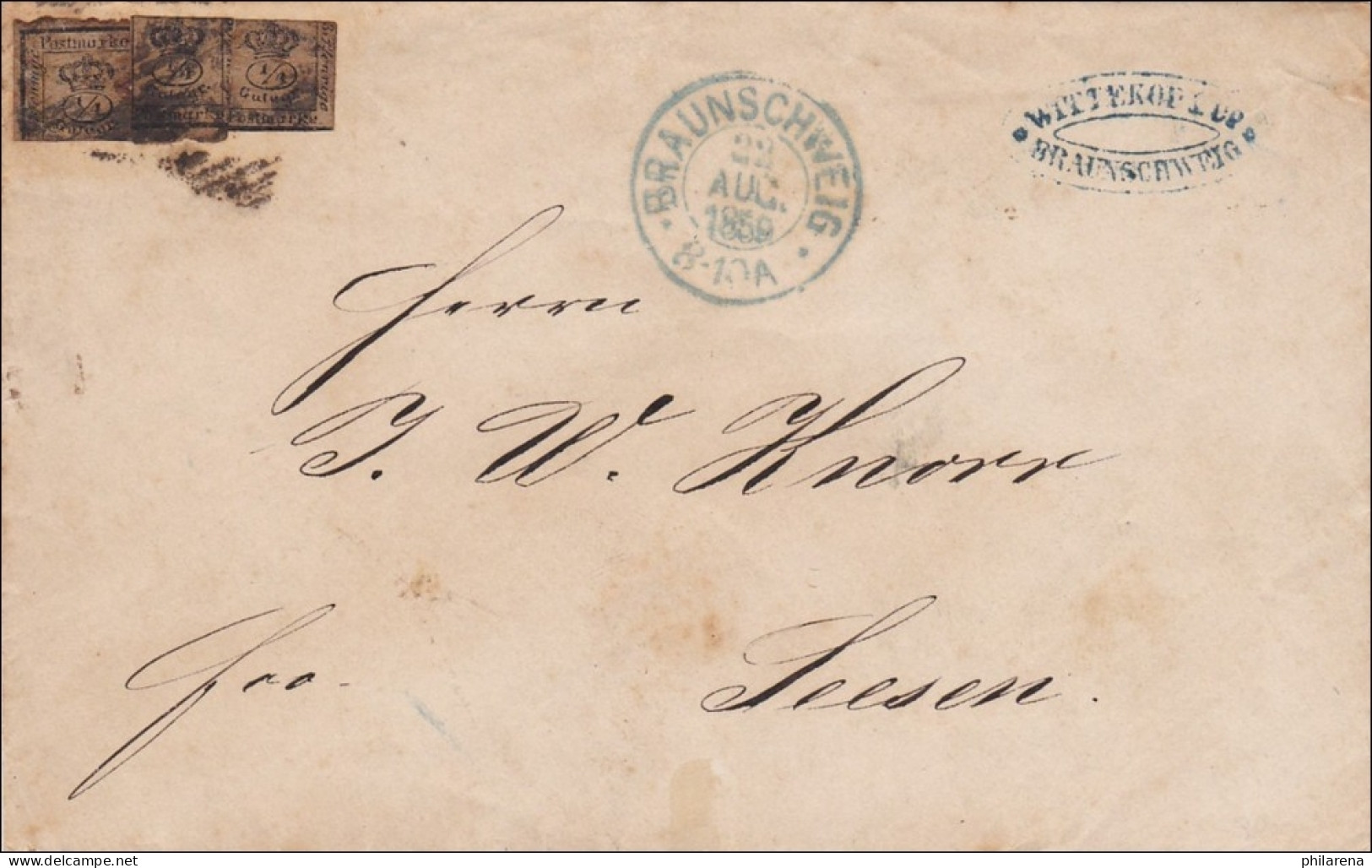 Brief Von Braunschweig Nach Seesen 1859 - Brunswick